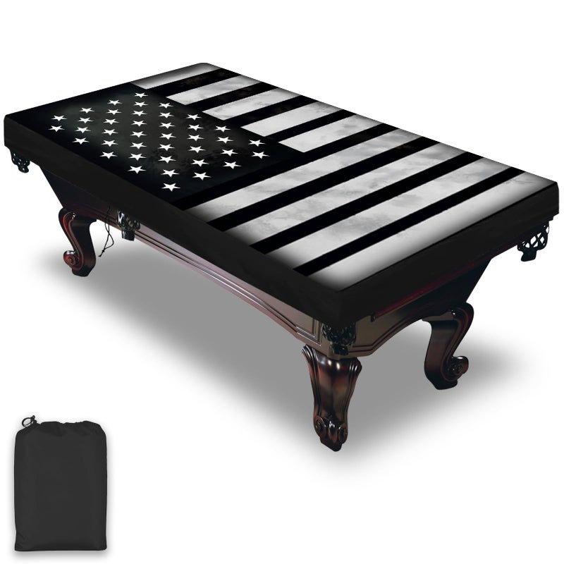 BUAEL Pool Table Cover Waterproof Dustproof OutdoorIndoor Pool Table AccessoriesBilliards Accessories Polyester Taffeta Cloth Table 7ft - Image 2