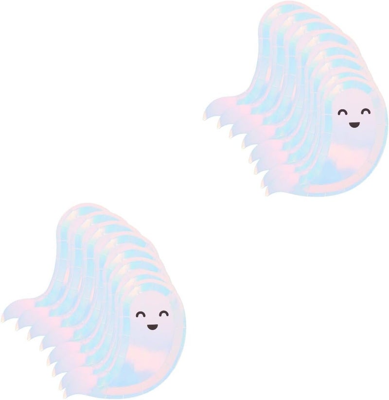 klarako 16Pcs Halloween Plates Ghost Plates Ghost Themed Party Plates Ghost Dinner Plates Paper Plates for Birthday Party - Image 1