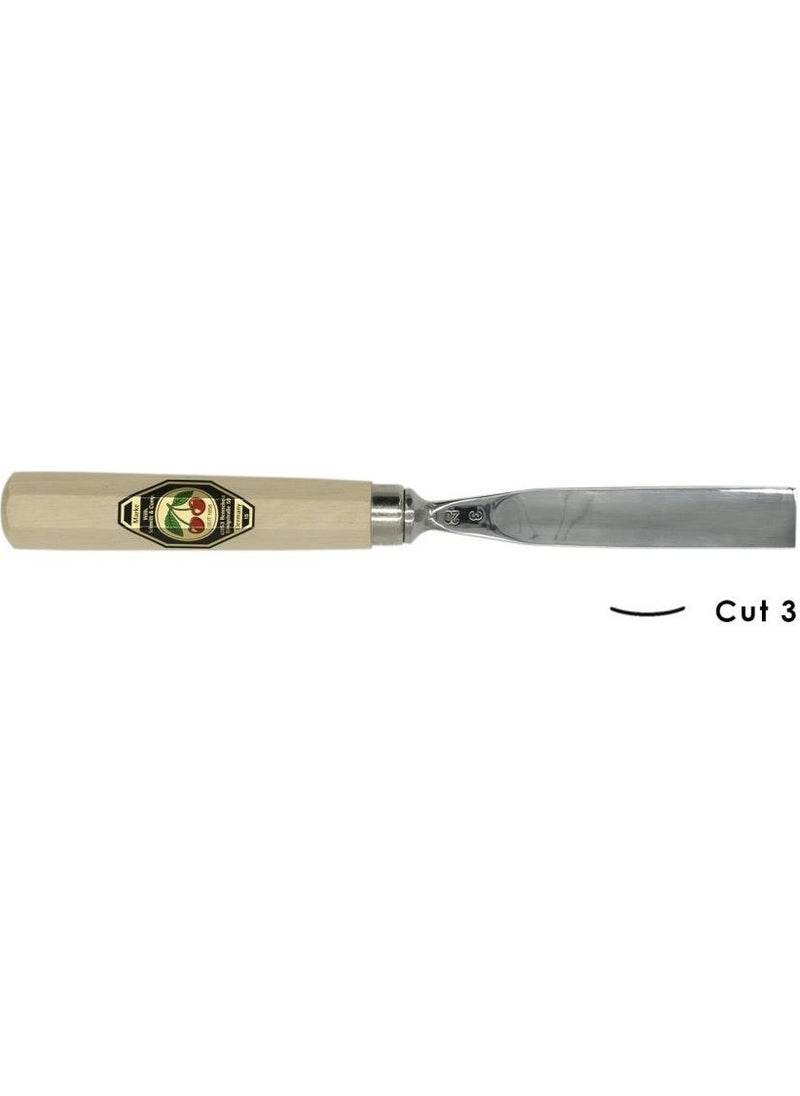 KIRSCHEN Flat Slotted Mouth Carving Chisel Cut3 - 20MM  - Image 2