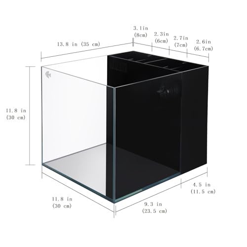IOAOI Coralland 8-Gallon Saltwater Aquarium - Ultra Clear Low Iron Glass, 45° Angled Joint Design, Crystal Clear Viewing, Perfect for Marine Fish & Reef Tanks & Freshwater - Image 4