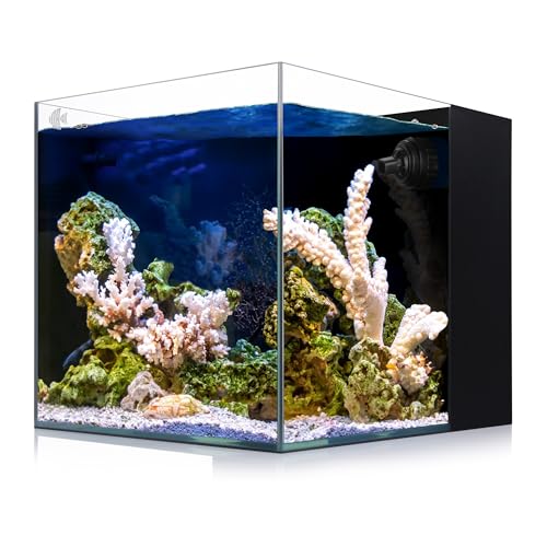 IOAOI Coralland 8-Gallon Saltwater Aquarium - Ultra Clear Low Iron Glass, 45° Angled Joint Design, Crystal Clear Viewing, Perfect for Marine Fish & Reef Tanks & Freshwater - Image 1