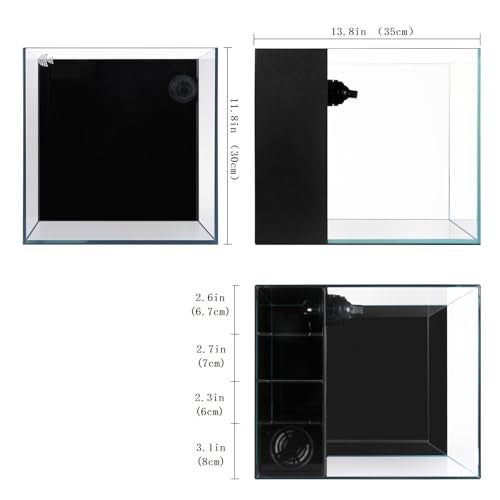 IOAOI Coralland 8-Gallon Saltwater Aquarium - Ultra Clear Low Iron Glass, 45° Angled Joint Design, Crystal Clear Viewing, Perfect for Marine Fish & Reef Tanks & Freshwater - Image 5