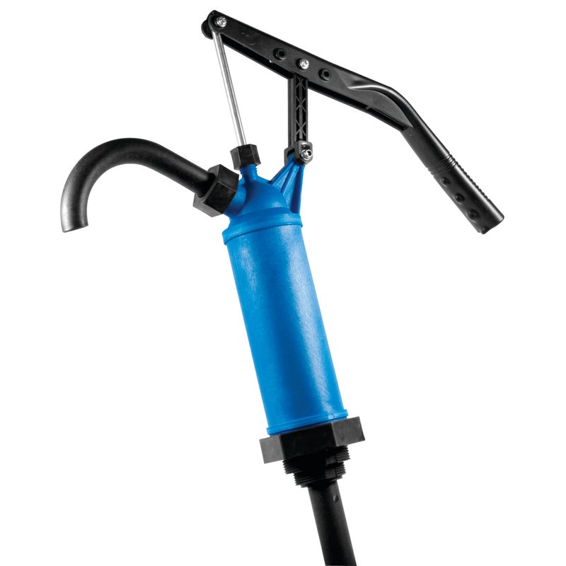Performance Tool W54268 Blue General Purpose Lever Action Barrel Drum Pump - Fits 5 to 55 Gallon Drums - Image 1