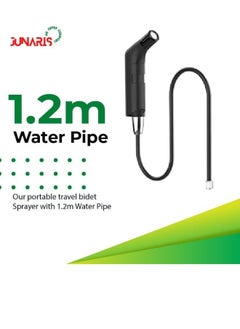 JUNARIS Portable Bidet Sprayer Set For Travel | Rechargeable Bidet   Sprayer | Handheld Camping Bidet Shower Sprayer with 2.3L Water Tank, 800mAh Battery,Foldable Plastic Bag (Black)  - Image 2
