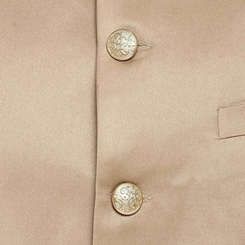 Royal Kurta Men's Regular Fit Bandhgala Blazer (aosddddd_Beige_38) - Image 2