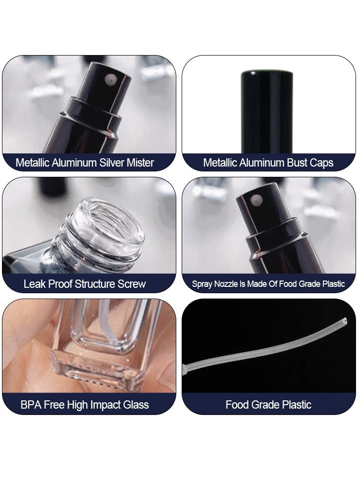 Oasisgalore - Oasisgalore 5Pcs Perfume Glass Sprayer Bottle Set Mini Refillable Perfume Atomizer Portable for Travel Home Gift 10ML/0.35OZ - Image 1