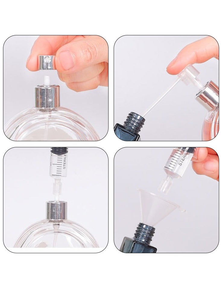 Oasisgalore - Oasisgalore 5Pcs Perfume Glass Sprayer Bottle Set Mini Refillable Perfume Atomizer Portable for Travel Home Gift 10ML/0.35OZ - Image 1