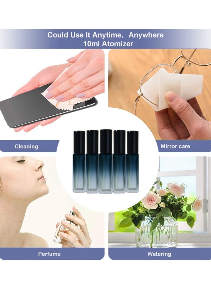 Oasisgalore - Oasisgalore 5Pcs Perfume Glass Sprayer Bottle Set Mini Refillable Perfume Atomizer Portable for Travel Home Gift 10ML/0.35OZ - Image 1