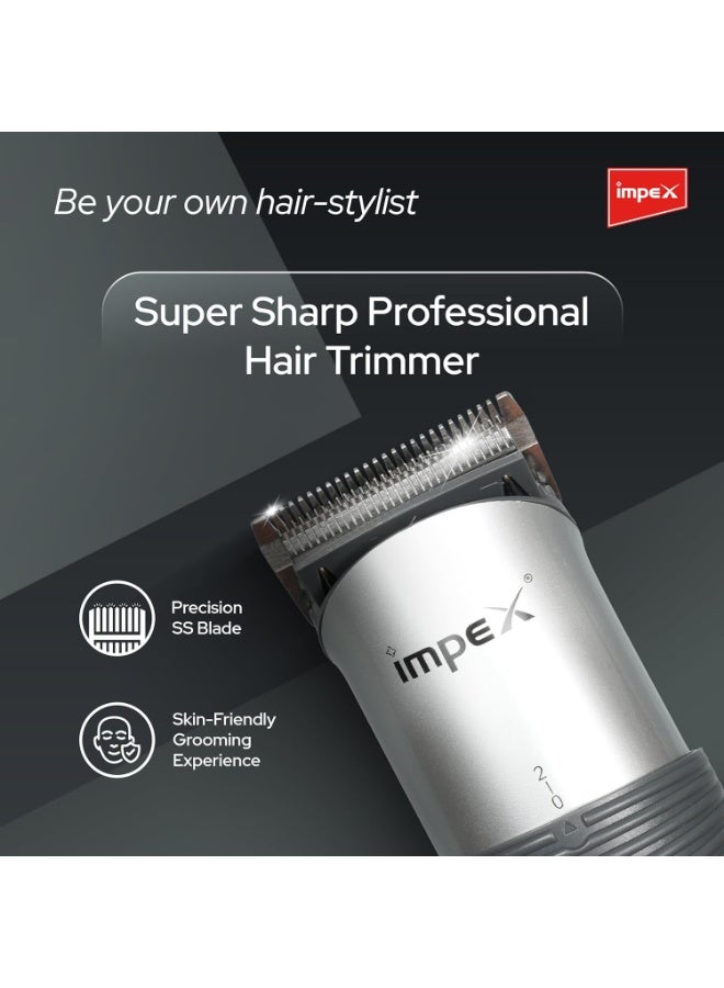 Impex Trimmer TIDY IHC5 | Lightweight & Easily Portable | Sharp Adjustable Razor | Precision SS Blade | Skin-Friendly Grooming Experience | 5 Variants of Clip-on Combs | 6 Months Warranty - Image 4