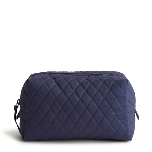 Vera Bradley Women's Premium Cotton Medium Cosmetic, Peacoat, One Size - Image 3