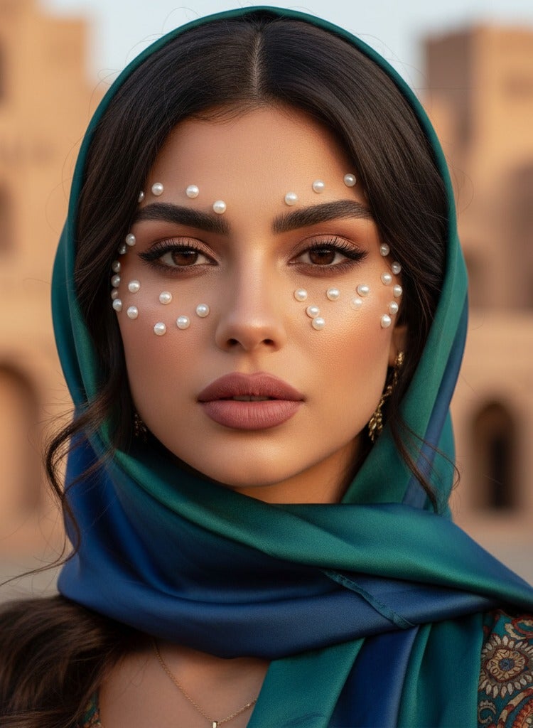 maffick 7 Sheets Face & Eye Makeup Rhinestone Stickers Set with Tool Kit (Tweezers, Alcohol Pads, Card) - Self-Adhesive Pearls, Stars, Moon & Teardrop Gems for Festival Body Art & Nail DIY - Image 5