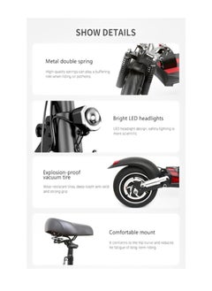 Generic 48V Electric Scooter for Adults | 350W Brushless Motor, Foldable Design with Key Display, Bluetooth, & Suspension | 10" Wheels, 3-Speed Modes, and Removable Seat for Commuting & Urban Travel  - Image 4