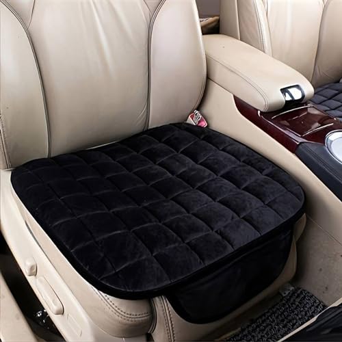 HSR Comfortable Ultra-Soft Memory Foam Car Seat Cover with Non-Slip Grip and Storage Pouch – Universal Fit, Car Seat Cover (Black Front 1PC) - Image 1