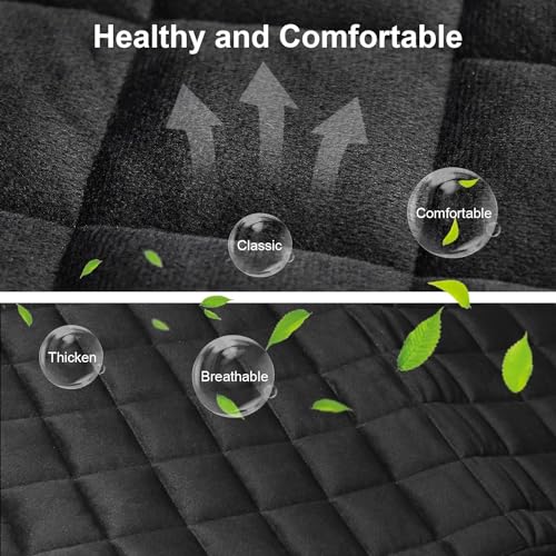 HSR Comfortable Ultra-Soft Memory Foam Car Seat Cover with Non-Slip Grip and Storage Pouch – Universal Fit, Car Seat Cover (Black Front 1PC) - Image 5