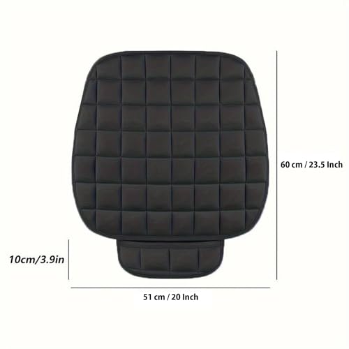 HSR Comfortable Ultra-Soft Memory Foam Car Seat Cover with Non-Slip Grip and Storage Pouch – Universal Fit, Car Seat Cover (Black Front 1PC) - Image 2