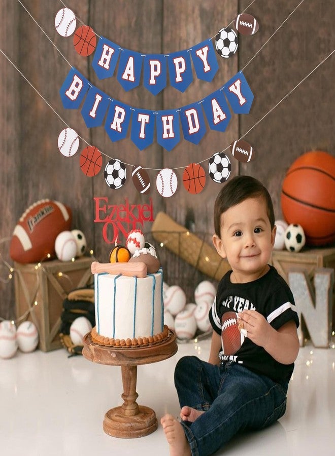 HIKLO Happy Birthday Sports Banner - Sports Theme Birthday Party Decorations, Happy Birthday Ball Garland Sign, Banner for Boy Birthday Party Decor, Ball Party Supplies Photo Props - Image 4