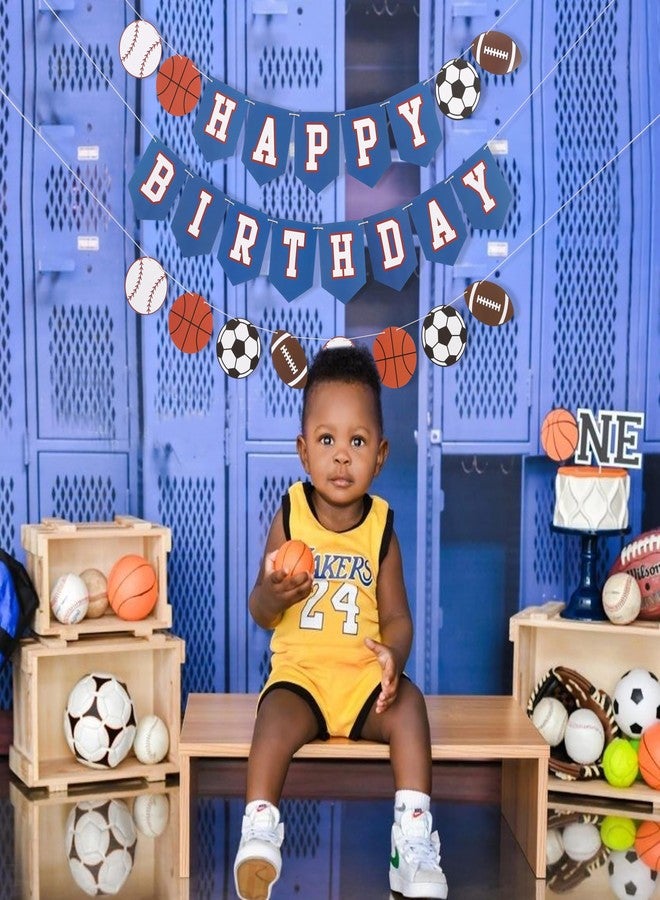 HIKLO Happy Birthday Sports Banner - Sports Theme Birthday Party Decorations, Happy Birthday Ball Garland Sign, Banner for Boy Birthday Party Decor, Ball Party Supplies Photo Props - Image 5