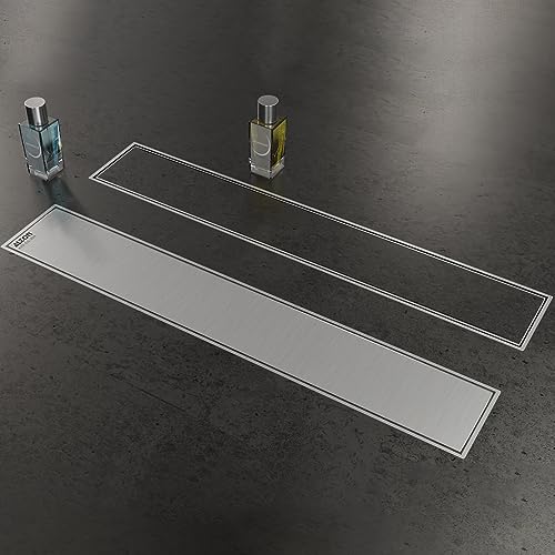 ALTON ALD1015, SS-304 Grade, 24-INCH, Tile Insert Bathroom Shower Channel Floor Drain with Cockroach Trap, Matte - Image 1