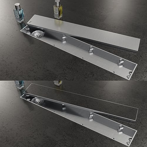 ALTON ALD1015, SS-304 Grade, 24-INCH, Tile Insert Bathroom Shower Channel Floor Drain with Cockroach Trap, Matte - Image 5