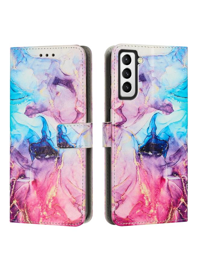S-TOP Case For Samsung Galaxy S22 5G Painted Marble Pattern Leather Phone Case - Image 1