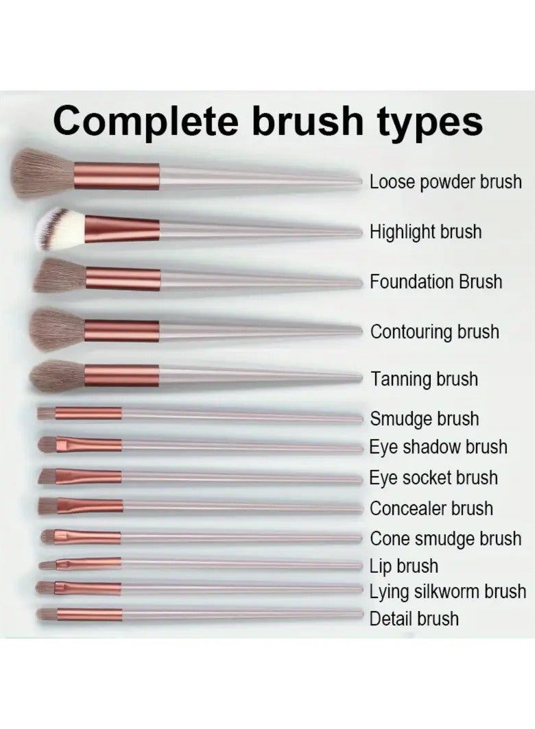 أوريتي 13 جهاز كمبيوتر شخصى مجموعة فرشاة المكياج ناعمة رقيق مستحضرات التجميل المهنية الأساس مسحوق ظلال العيون كابوكي مزج فرشاة المكياج أداة التجميل-وردي - Image 3