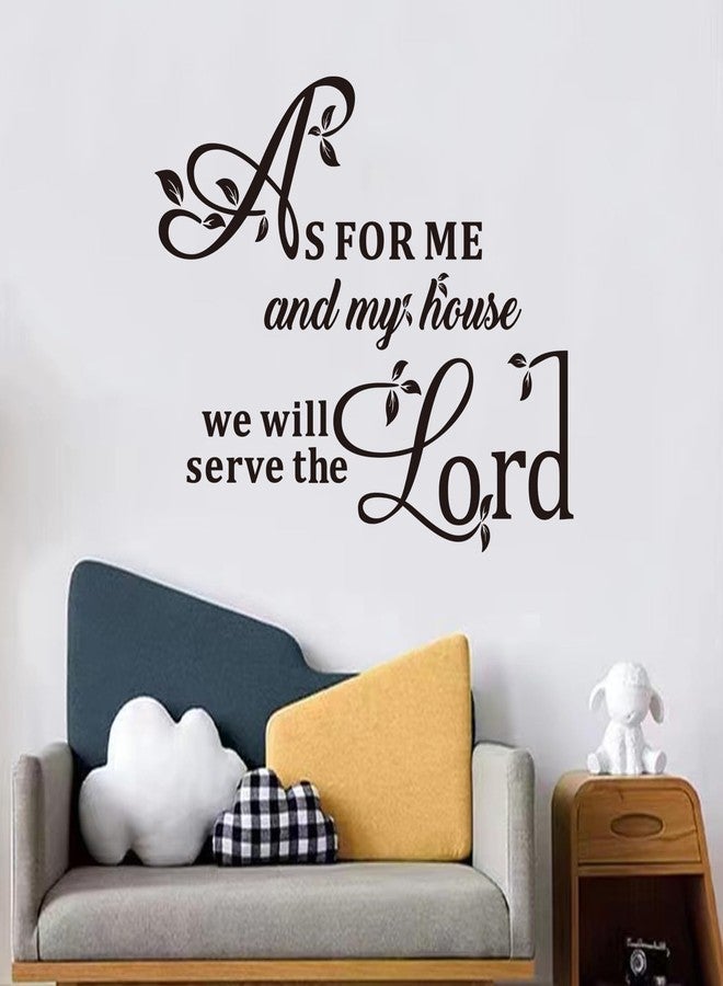 SEATUNE Christian Wall Decals for Living Room: Bible Verse Quotes Inspirational Positive Vinyl Art Wall Stickers for Bedroom Wall Decor - As for Me and My House 24" X 20" - Image 5