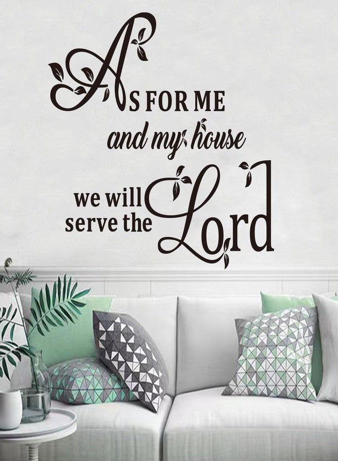 SEATUNE Christian Wall Decals for Living Room: Bible Verse Quotes Inspirational Positive Vinyl Art Wall Stickers for Bedroom Wall Decor - As for Me and My House 24" X 20" - Image 4