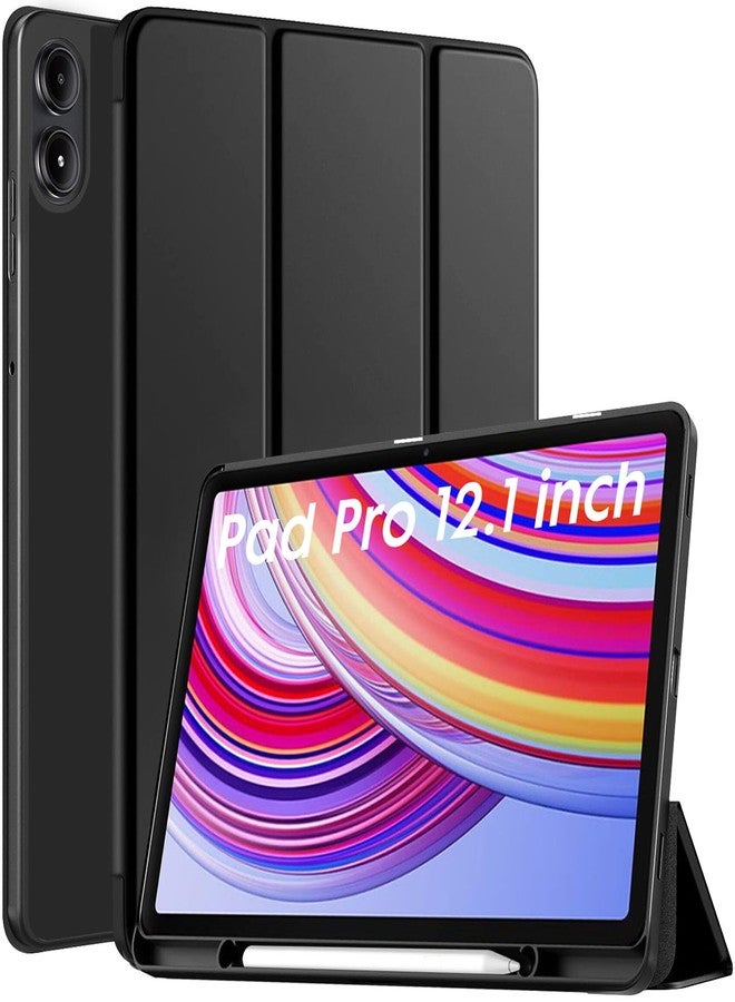 Robustrion Cover for Redmi Pad Pro 12.1 Cover Case, Flip Cover with Pencil Holder for Redmi Pad Pro 5G Tablet 12.1 inch [ Auto Sleep Wake Support] - Black - Image 1