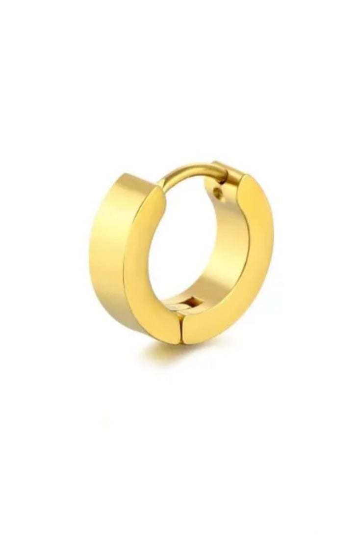 Luxuria Luxuria 18K Real Gold Plated Stainless Steel Hoop Earrings, Fashion Luxury Delicate Hoop Earrings, 3mm Tube, Solid Gold Small Hoop Earrings Jewelry Gift for Women and Girls - Image 1
