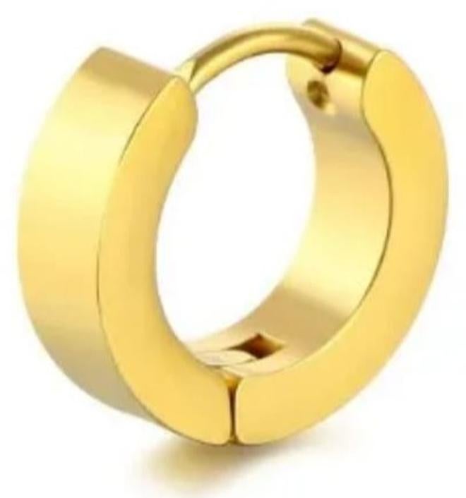 Luxuria 18K Real Gold Plated Stainless Steel Hoop Earrings, Fashion Luxury Delicate Hoop Earrings, 3mm Tube, Solid Gold Small Hoop Earrings Jewelry Gift for Women and Girls - Image 1