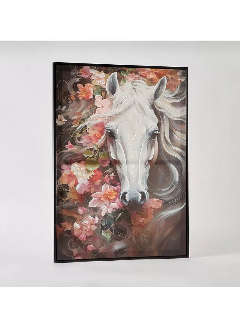 Home Box Ersel Horse Face Canvas Hand Painting - 50x70x2.5 cm - Image 1