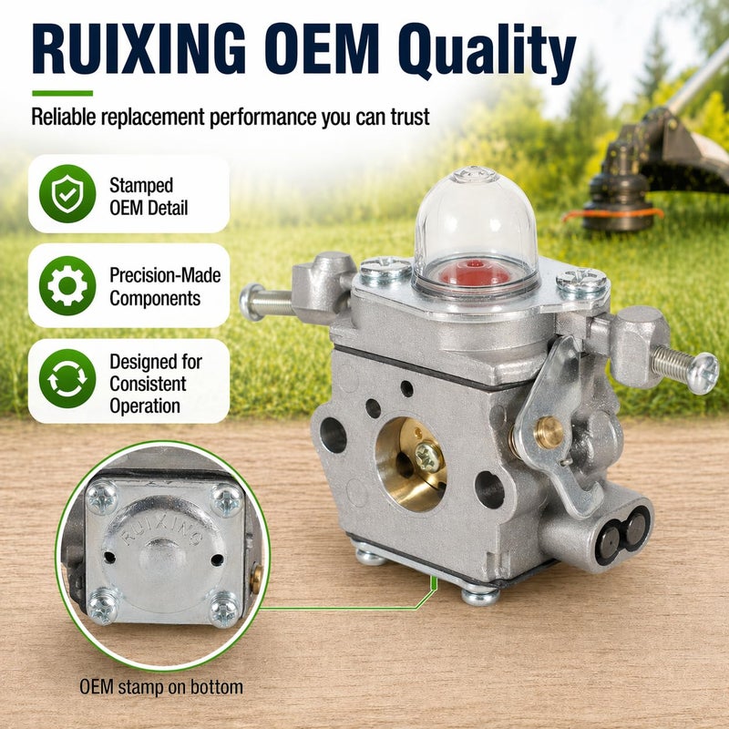 Pro Chaser TB22 TB225 Carburetor for TroyBilt TB252S TB32EC TB227XP TB22EC TB25CB TB272BC TB80EC TB42BC TB21EC TB25S 25cc 27cc String Trimmer Weed Eater - Image 3