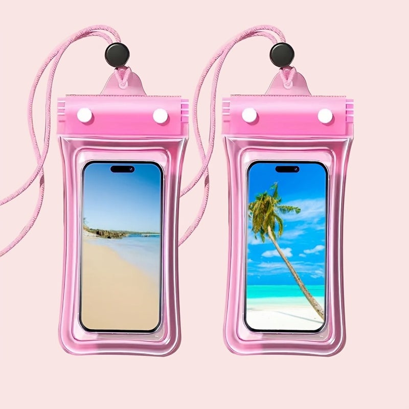 A Set of Two Waterproof Phone Pouch Available in Multiple Colors, Suitable for Holding Phones, Cards, Keys, And Other Items, Ideal for Rainy Days And Water  Activities - Image 1