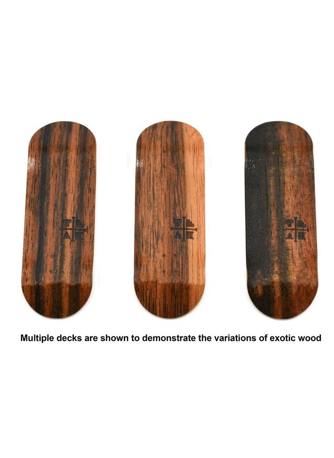 Teak Tuning Teak Tuning Prolific Wooden Fingerboard Deck, Two Tone - 34mm x 97mm - Handmade, Pro Shape & Size - Five Plies Wood Veneer - Includes Prolific Foam Tape  - Image 5