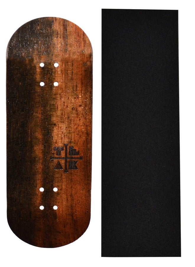 Teak Tuning Teak Tuning Prolific Wooden Fingerboard Deck, Two Tone - 34mm x 97mm - Handmade, Pro Shape & Size - Five Plies Wood Veneer - Includes Prolific Foam Tape  - Image 1