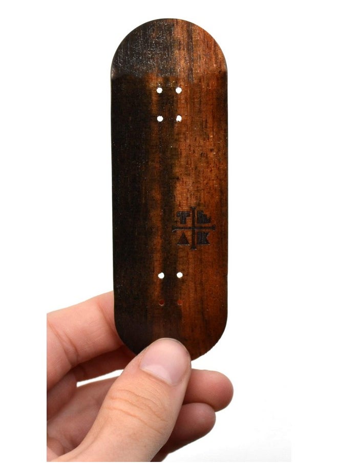 Teak Tuning Teak Tuning Prolific Wooden Fingerboard Deck, Two Tone - 34mm x 97mm - Handmade, Pro Shape & Size - Five Plies Wood Veneer - Includes Prolific Foam Tape  - Image 2