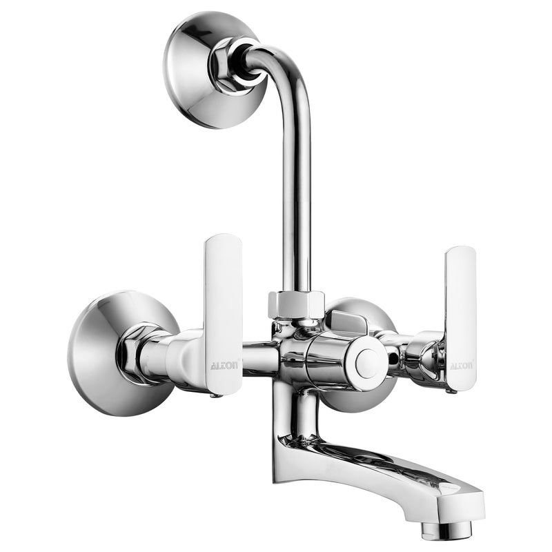 ALTON FAM3385 Wall Mixer With Provision For Over Head Shower and 190mm Long Bend Pipe Chrome - Image 1