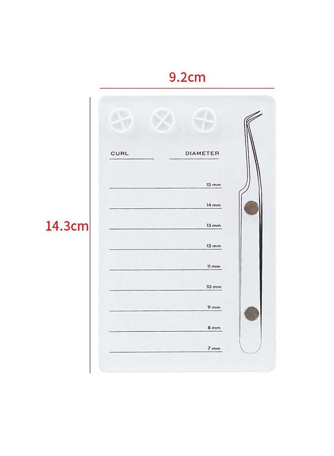 IOLITE طقم لوحة تمديد الرموش مع ملاقط وحامل غراء من الأكريليك EEDB - Image 1