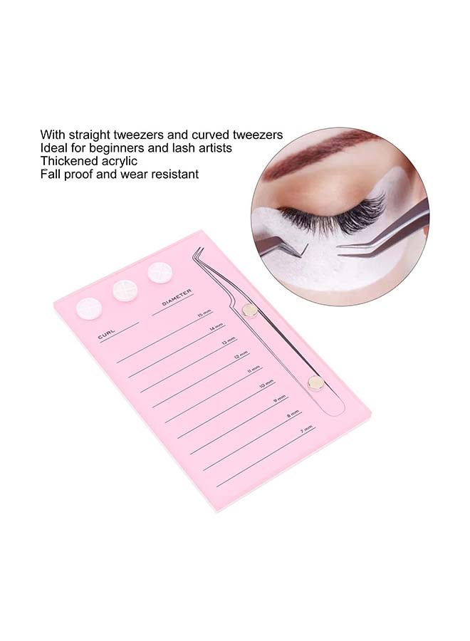 IOLITE طقم لوحة تمديد الرموش مع ملاقط وحامل غراء من الأكريليك EEDB - Image 5