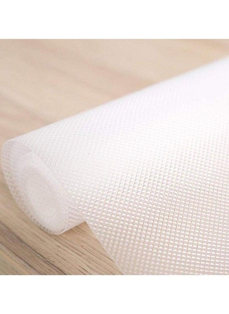 Home zone - Multipurpose Diamond Textured Super Strong Anti-Slip Mat Liner Size 45X500 Cm (5 Meter Roll White) - Image 1