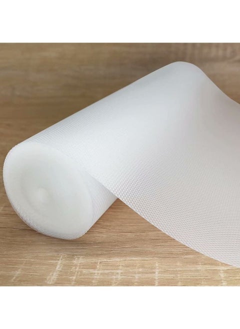 Multipurpose Diamond Textured Super Strong Anti-Slip Mat Liner Size 45X500 Cm (5 Meter Roll White)