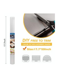 Cc Multipurpose Diamond Textured Super Strong Anti-Slip Mat Liner Size 45X500 Cm (5 Meter Roll White)  - Image 4