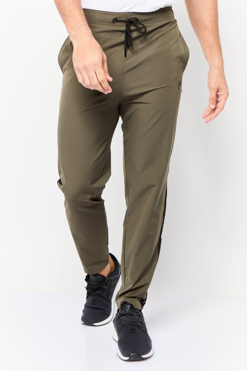 RBX Men Sportswear Fit Training Track Pants, Olive  - Image 1