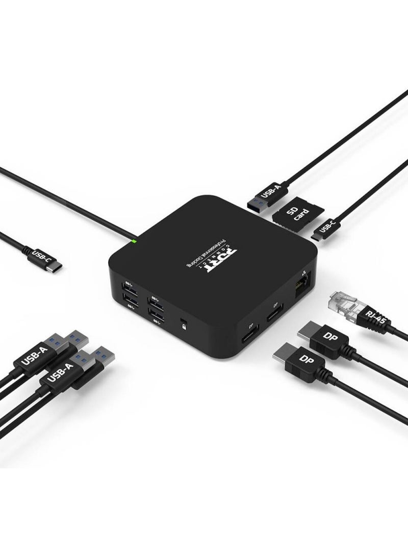 Port Designs USB-C 2x4K Office Docking Station - 85W Power Delivery, Dual DisplayPort, 5x USB-A, Gigabit Ethernet - 901907 - Image 3