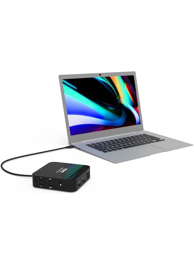 Port Designs USB-C 2x4K Office Docking Station - 85W Power Delivery, Dual DisplayPort, 5x USB-A, Gigabit Ethernet - 901907 - Image 4