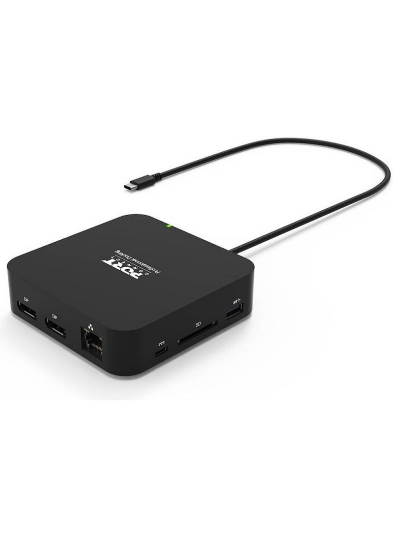 Port Designs USB-C 2x4K Office Docking Station - 85W Power Delivery, Dual DisplayPort, 5x USB-A, Gigabit Ethernet - 901907 - Image 1