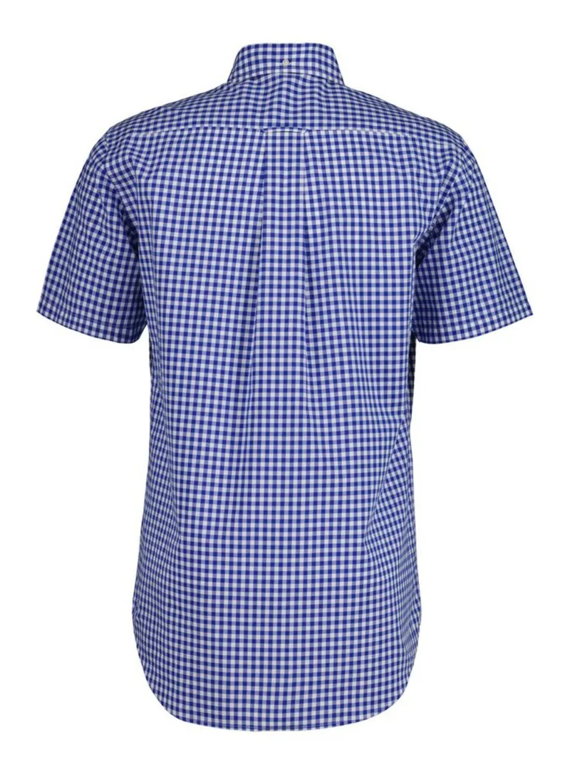 GANT Gant Regular Fit Gingham Poplin Short Sleeve Shirt