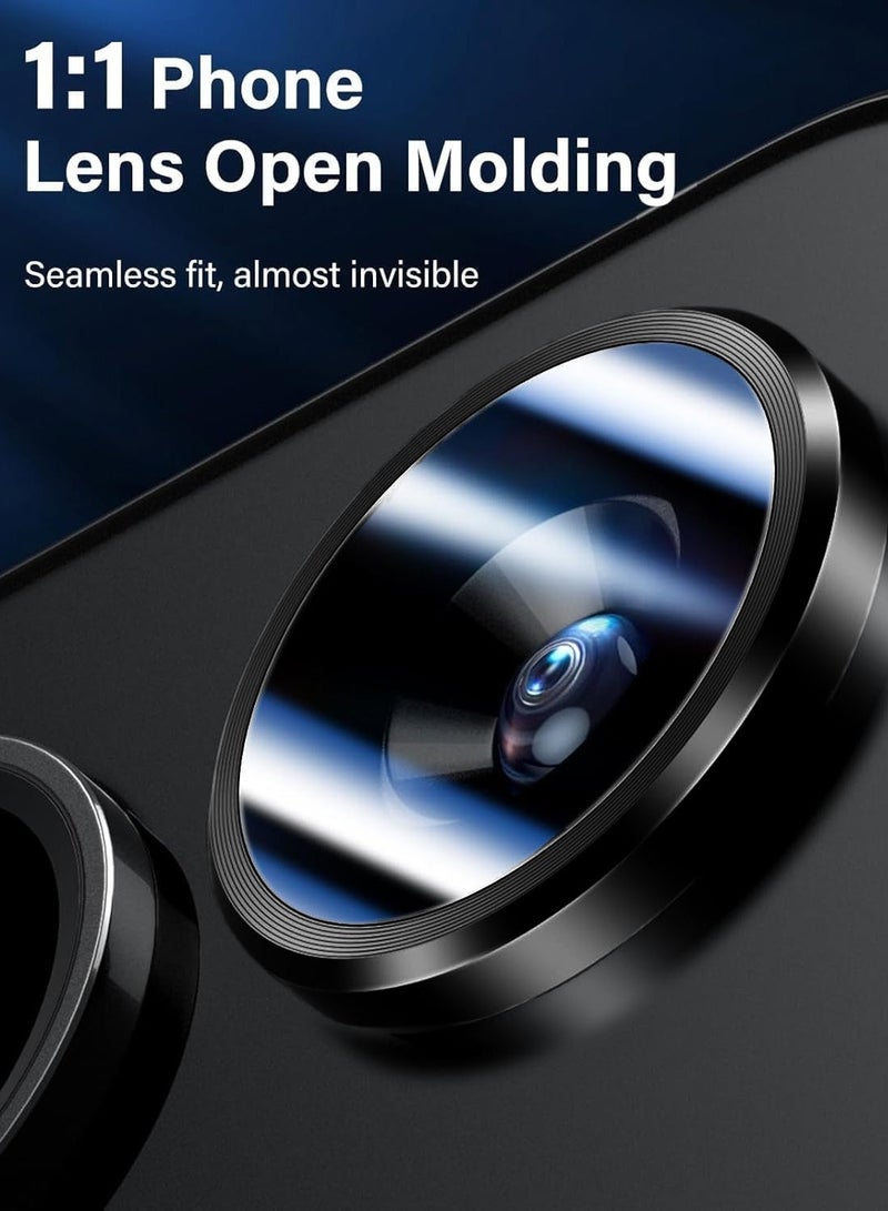 Wtech Honor 600 Pro 5G 2026 Premium Alloy Ring Camera Lens Film Tempered Glass Protector Shield (MLGICR) - Clear/Black - Image 4