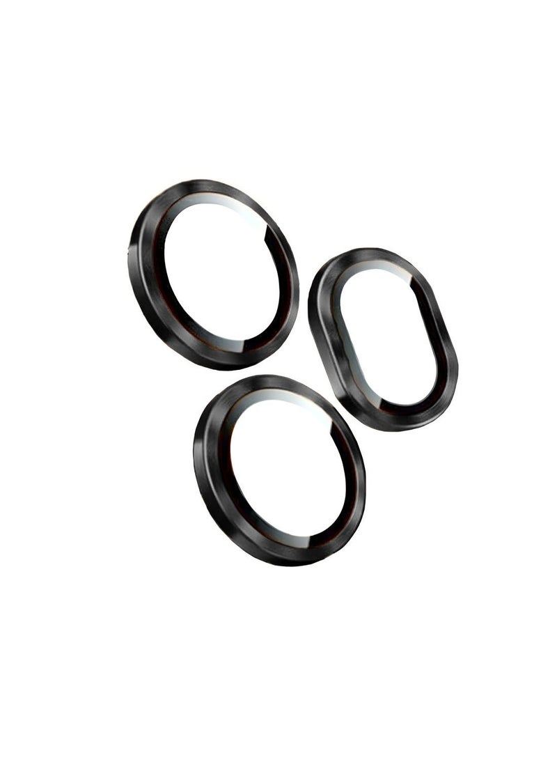 Wtech Honor 600 Pro 5G 2026 Premium Alloy Ring Camera Lens Film Tempered Glass Protector Shield (MLGICR) - Clear/Black - Image 2