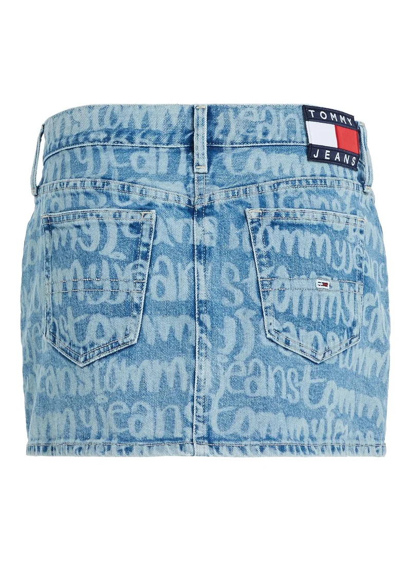 TOMMY JEANS Printed Denim Mini Skirt